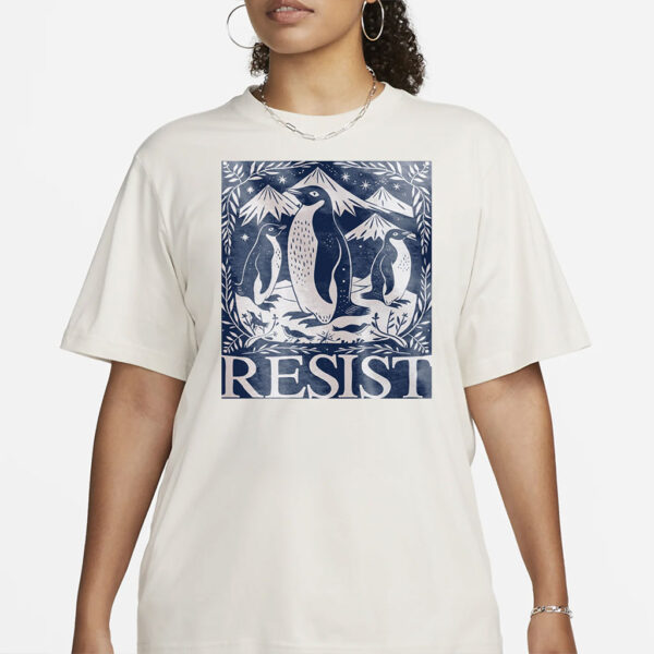 Penguins RESIST Shirt, Flippers Up Tee, Heard Island Shirt, Subtle FDT Shirt Resistance Protest, Penguins Against Tariffs Tee, RESIST TShirt
