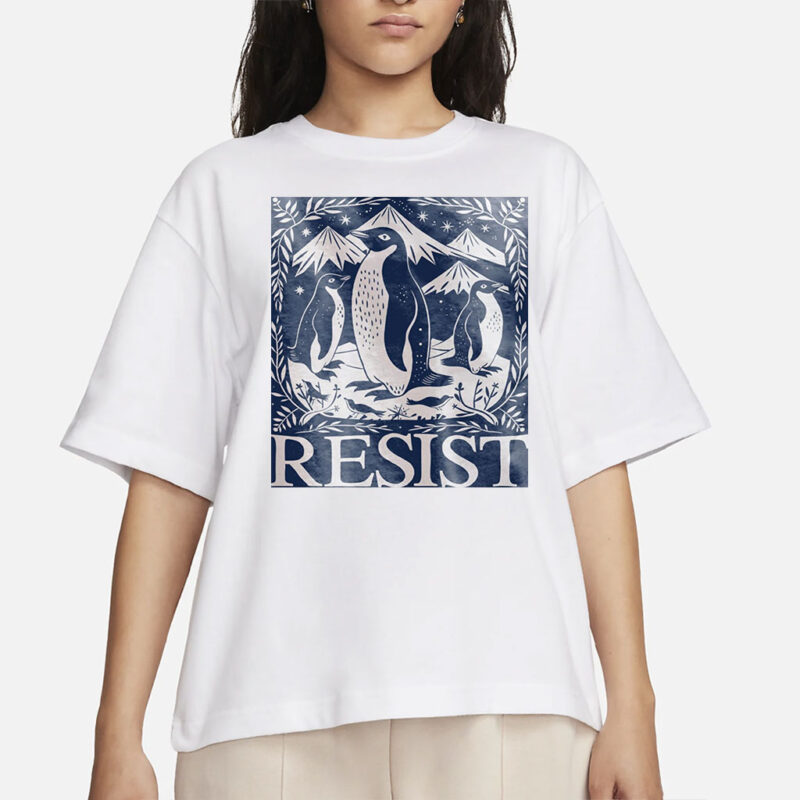Penguins RESIST Shirt, Flippers Up Tee, Heard Island Shirt, Subtle FDT Shirt Resistance Protest, Penguins Against Tariffs Tee, RESIST TShirt