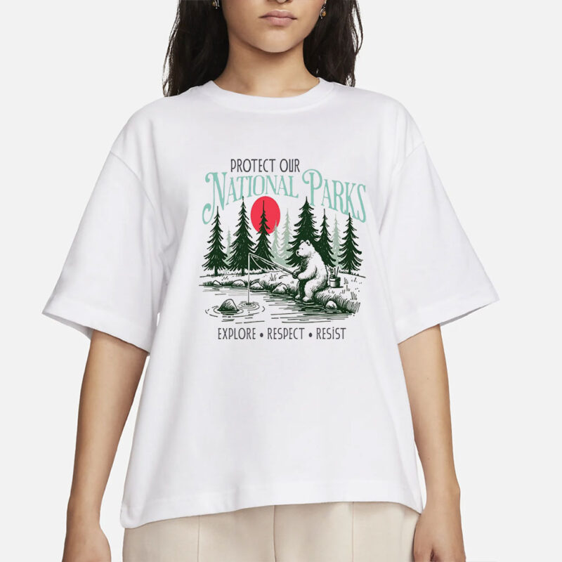 Protect Our National Parks Shirt, Resist Anti Trump Unisex Tee Shirt, Bear National Parks Support Tee, Subtle Anti Trump T-Shirt