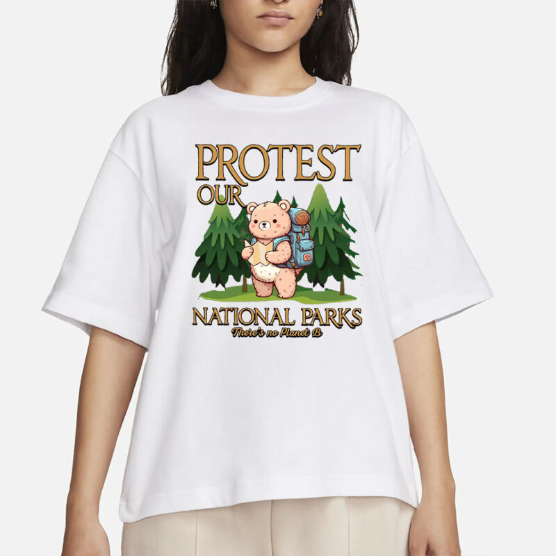 Protect our National Parks Shirt, Subtle Anti Trump Digital File, Resist Save Our Parks Bear Shirt, Protecting Our National Parks Shirt