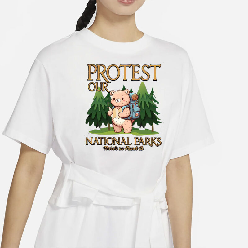 Protect our National Parks Shirt, Subtle Anti Trump Digital File, Resist Save Our Parks Bear Shirt, Protecting Our National Parks Shirt