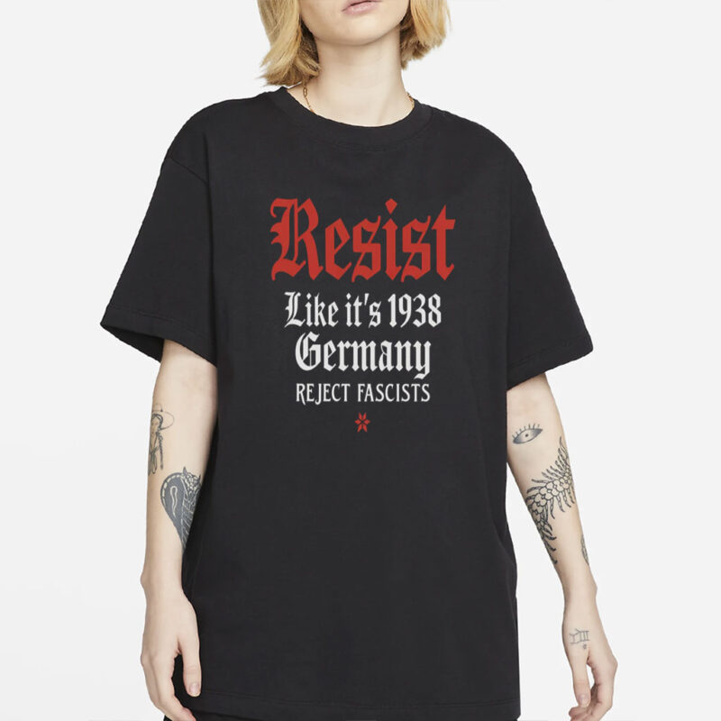 Resist 1938 Germany Tshirt Vintage Protest Graphic Gift, Anti-Fascist Tee Hoodie Sweatshirt For History Buffs