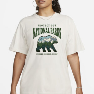 Resist Anti Trump Unisex Tee, Bear National Parks Support T-Shirt, Subtle Anti Trump Tee Shirt