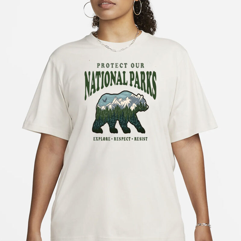 Resist Anti Trump Unisex Tee, Bear National Parks Support T-Shirt, Subtle Anti Trump Tee Shirt