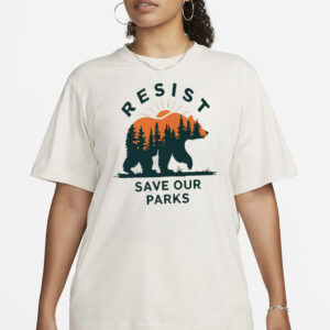 Resist Bear Save Our Parks Shirt, FDT anti Trump shirt, National Parks Shirt, National Forest Service shirts, Subtle FDT tee shirt