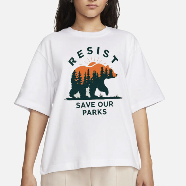 Resist Bear Save Our Parks Shirt, FDT anti Trump shirt, National Parks Shirt, National Forest Service shirts, Subtle FDT tee shirt