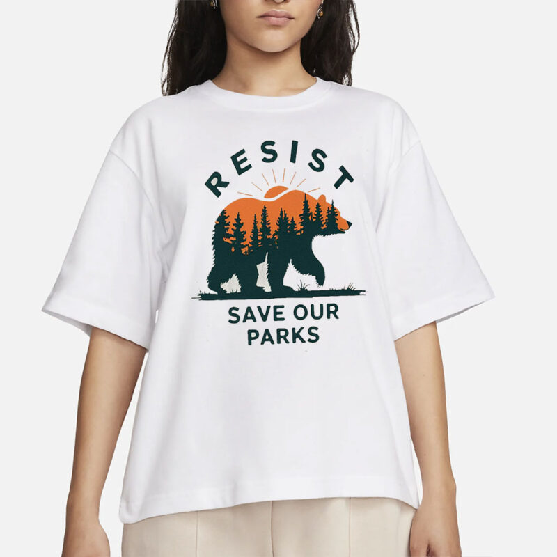 Resist Bear Save Our Parks Shirt, FDT anti Trump shirt, National Parks Shirt, National Forest Service shirts, Subtle FDT tee shirt