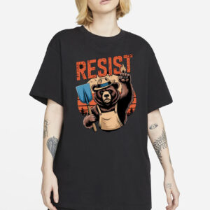 Resist Bear shirt Protest Bear Digital Download Retro Wilderness Art