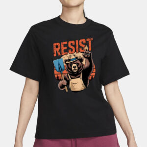 Resist Bear shirt Protest Bear Digital Download Retro Wilderness Art