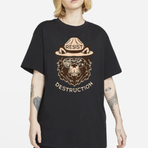 Resist Destruction PNG, Environmental Bear Digital Download, Save the Planet Sublimation Design, Nature Conservation, Eco Activism PNG File