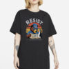 Resist FDT 8647 Bear Penguin Graphic Crewneck Tee, Anti-Fascism Shirt For Political Humor Fans And Activist Statement Wear
