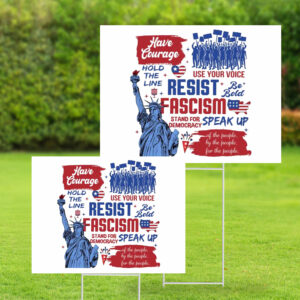 Resist, Liberal Activist, Anti Trump, Rebel Political Yard Sign