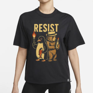 Resist Penguin Bear Png, Resist Political Injustice Png, Funny Penguin Tariffs Png, Flippers Up Png, Heard Island Png,Funny Anti Trump Shirt