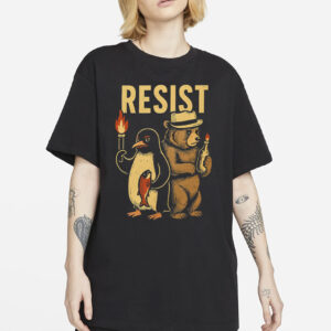 Resist Penguin Bear Png, Resist Political Injustice Png, Funny Penguin Tariffs Png, Flippers Up Png, Heard Island Png,Funny Anti Trump Shirt