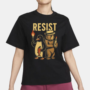 Resist Penguin Bear Png, Resist Political Injustice Png, Funny Penguin Tariffs Png, Flippers Up Png, Heard Island Png,Funny Anti Trump Shirt