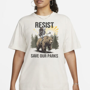 Resist Save Our Parks Alt US National Parks Bear T-Shirt