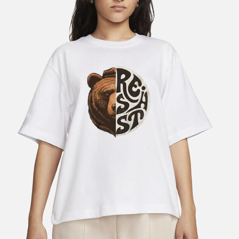 Resist T-Shirt, National Park Bear, Anti-Fascism, Anti-Trump, Parks Over Profit, Protest & Social Justice Gift, Granola Girl Activist Tee
