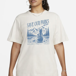 Save Our Parks Shirt, Bear National Parks Resist Anti Trump Unisex Tee, Support NPS Shirt, Gift for Hikers, Political TShirt