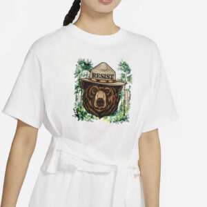 Smokey Bear PNG, National Park Protest PNG digital, Retro Vintage Forest Service Tee, Park Service Apparel, Resist Bear download