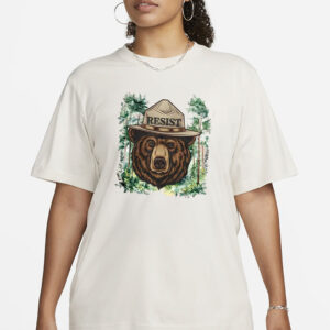 Smokey Bear PNG, National Park Protest PNG digital, Retro Vintage Forest Service Tee, Park Service Apparel, Resist Bear download
