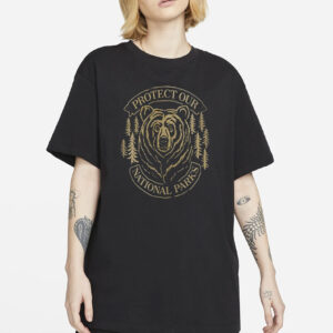 Smokey Bear Protect Our National Parks Vintage TShirt, Parks Over Profit Granola Girl Shirt, Camping Crew Tee
