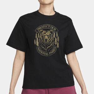Smokey Bear Protect Our National Parks Vintage TShirt, Parks Over Profit Granola Girl Shirt, Camping Crew Tee