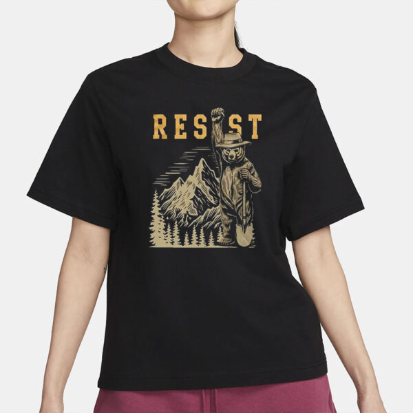 Smokey Bear Resist Comfort Colors Shirt, Parks Over Profit Granola Girl Shirt, Protect Our National Parks T-Shirt, Camping Crew Tee