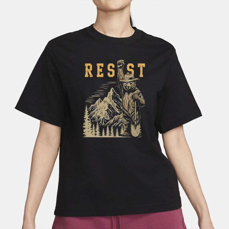 Smokey Bear Resist Comfort Colors Shirt, Parks Over Profit Granola Girl Shirt, Protect Our National Parks T-Shirt, Camping Crew Tee