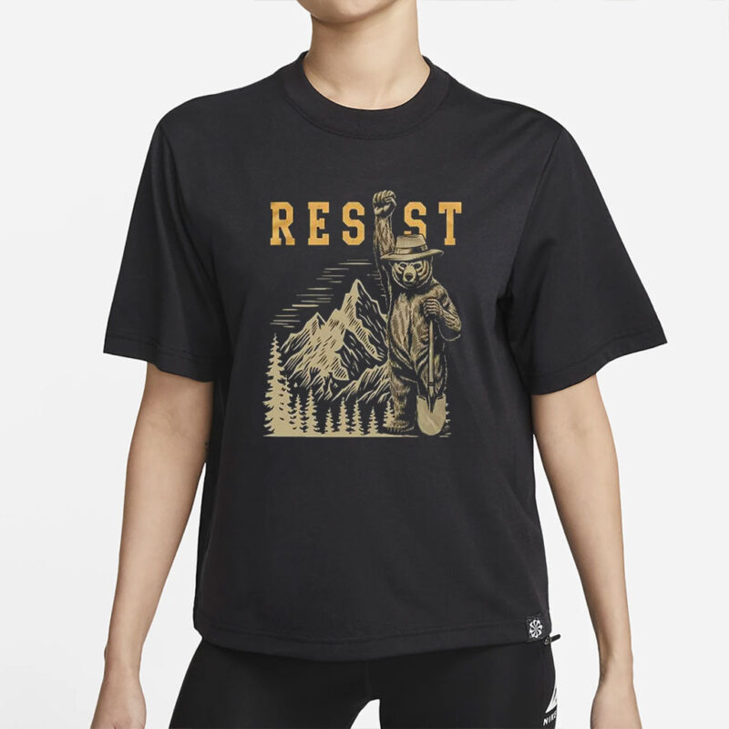 Smokey Bear Resist Comfort Colors Shirt, Parks Over Profit Granola Girl Shirt, Protect Our National Parks T-Shirt, Camping Crew Tee