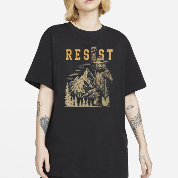 Smokey Bear Resist Comfort Colors Shirt, Parks Over Profit Granola Girl Shirt, Protect Our National Parks T-Shirt, Camping Crew Tee