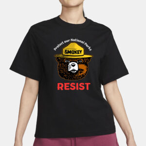 Smokey Bear Shirt, National Park Protest T-shirt, Retro Vintage Forest Service Tee, Park Service Apparel, Resist Bear Tshirt