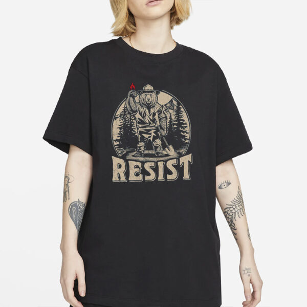 Smokey The Bear Shirt, Resist T-shirt, National Parks Tee Gift, National Forest Shirt, Anti Trump Shirt, Protest T-shirt, Support Parks