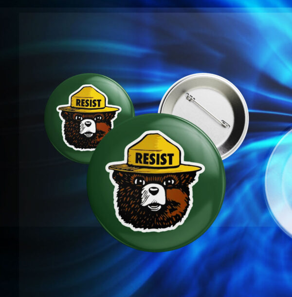 Smokey the Bear Resist 2025 Button