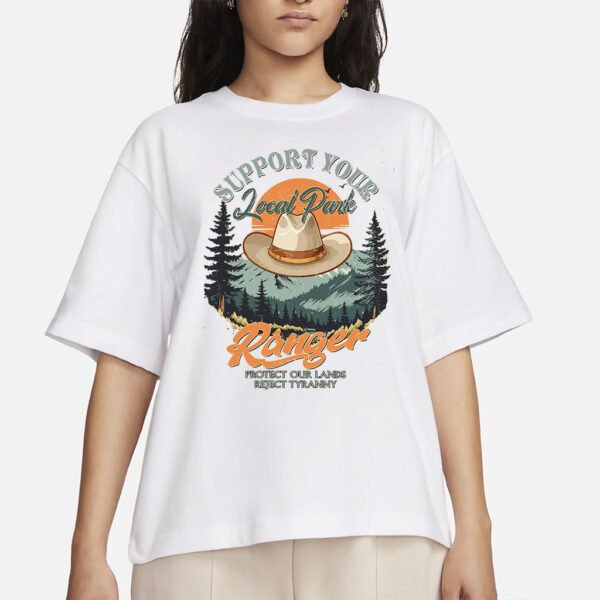 Support Your Local Park Ranger Png, Anti Trump Protect Our National Parks Defund Doge Parks Not Profits Png, Resist Save Our Parks Bear shirt