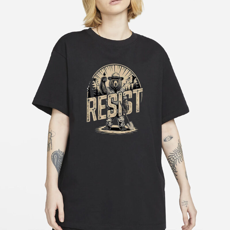 The Bear Resist Png, Bear Resist Png, Resist Fascism National Parks Png, Protect Our National Parks Png, Resist Png, Anti Trump shirt