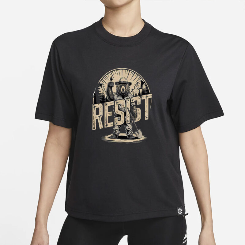 The Bear Resist Png, Bear Resist Png, Resist Fascism National Parks Png, Protect Our National Parks Png, Resist Png, Anti Trump shirt