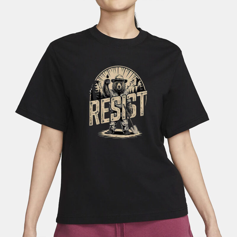 The Bear Resist Png, Bear Resist Png, Resist Fascism National Parks Png, Protect Our National Parks Png, Resist Png, Anti Trump shirt