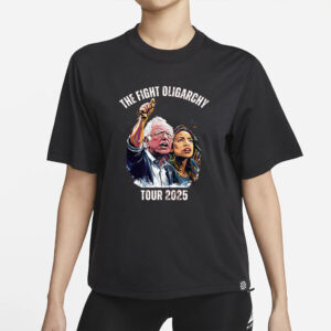 The Fight Oligarchy Tour 2025 T-Shirt Bernie and AOC Political Protest Tee Bold Statement Tee Resist Shirt Progressive T-Shirt Activist Gift