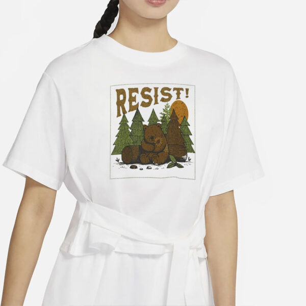 fdt resist bear t-shirt shirt protect our national parks tshirt national forest t-shirt camp tee shirt anti trump tee vintage black shirt