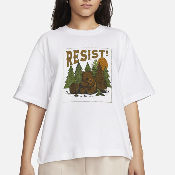 fdt resist bear t-shirt shirt protect our national parks tshirt national forest t-shirt camp tee shirt anti trump tee vintage black shirt