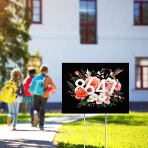 Anti Trump 8647 Floral Resist 86 47 Impeach Trump Impeach 47 Yard Sign