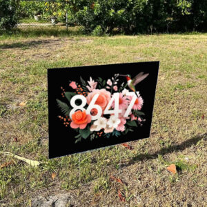 Anti Trump 8647 Floral Resist 86 47 Impeach Trump Impeach 47 Yard Sign