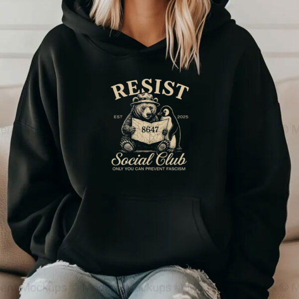 Bears Penguins RESIST Shirt, Social Club Penguins Shirt