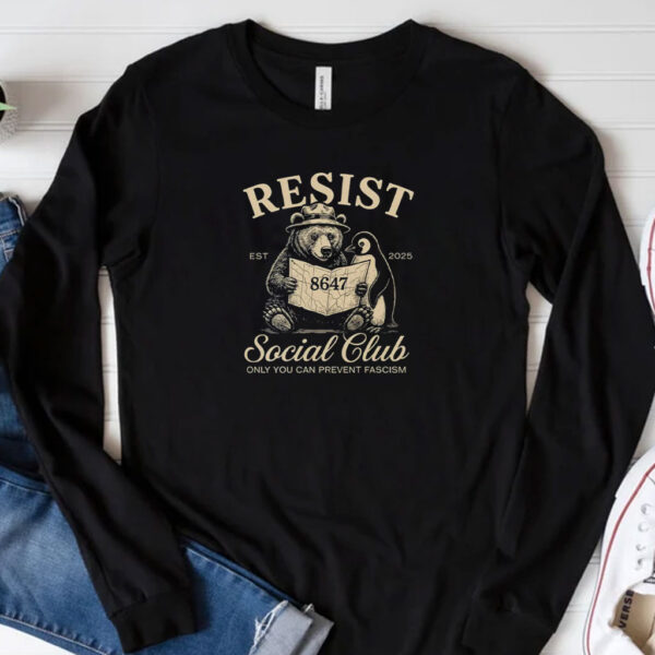 Bears Penguins RESIST Shirt, Social Club Penguins Shirt