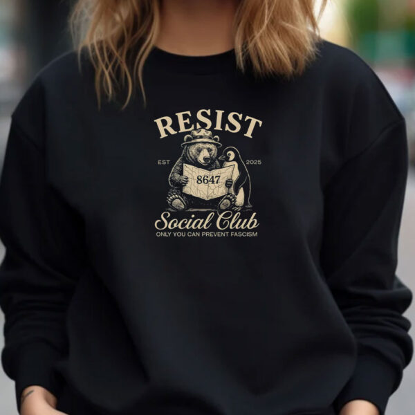 Bears Penguins RESIST Shirt, Social Club Penguins Shirt