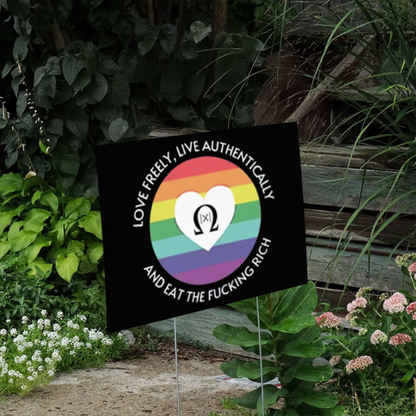 Eat the Rich Anti trump Yard Sign