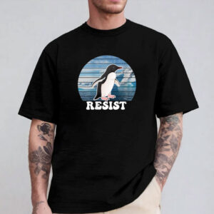 Funny Resist Penguins Protest Against Tariffs Funny Penguin T-shirt