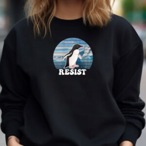 Funny Resist Penguins Protest Against Tariffs Funny Penguin T-shirt