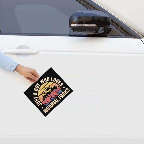 Just A Boy Who Loves National Parks, Bear Resist Sticker