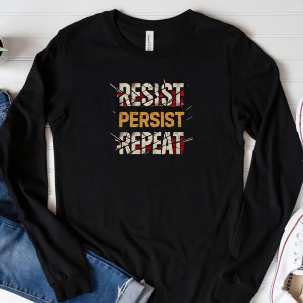 Motivational Workout Resist Persist Repeat Shirt